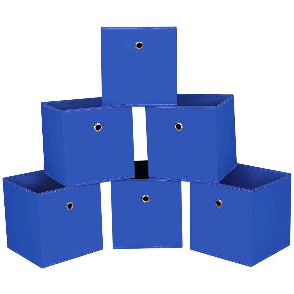 Nieenjoy Foldable Storage Cubes Bins ,11 Inch Cloth Storage Cube Fabric Storage Box Cubes Organizer Baskets With Dual Handles Fo
