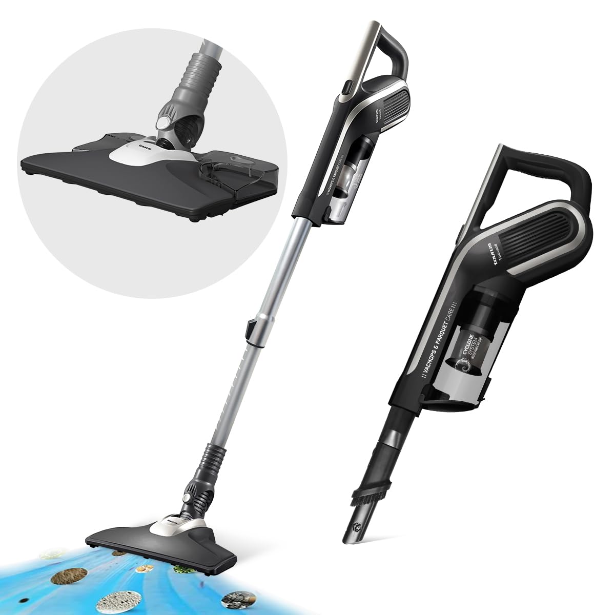 Taurus By Inalsa Vacuum 3-In-1 Handheld Vacuum Cleaner & Mop|Corded, 800 W, Strong 16 Kpa Suction|170 Ml Water Tank | Multi Leve