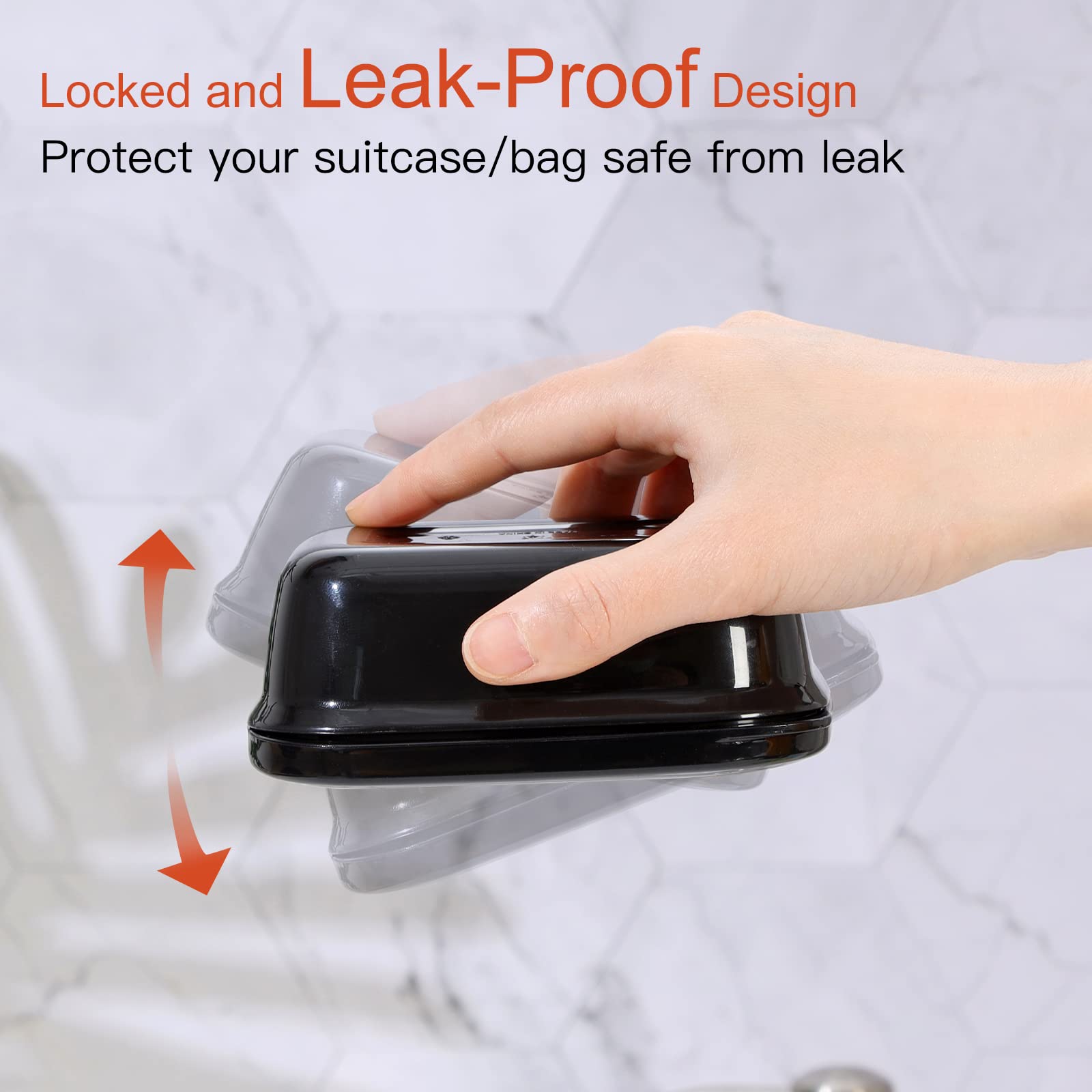 Quatish Leakproof Soap Holder 1 Pack, Travel Soap Container With Lid, Travel Size Toiletries, Portable Bar Soap Holder, Soap Box