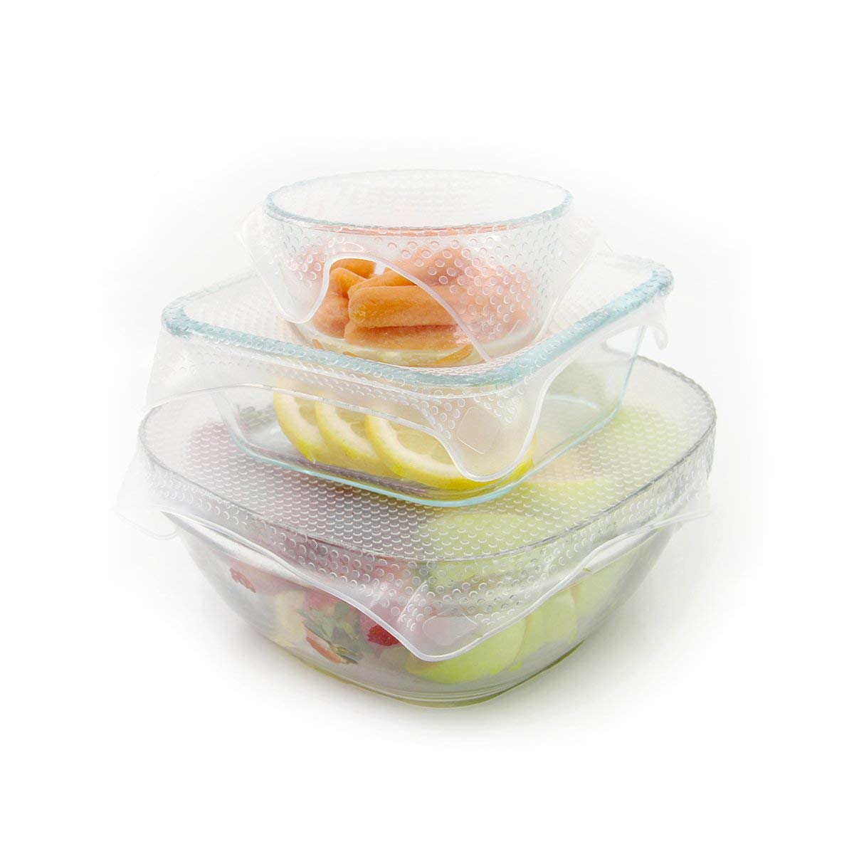 Grand Fusion Microwave-Safe Silicone Food Wrap, Flexible And Reusable Wraps For Food, Bpa-Free And Long-Lasting Food Wrap, Bowl