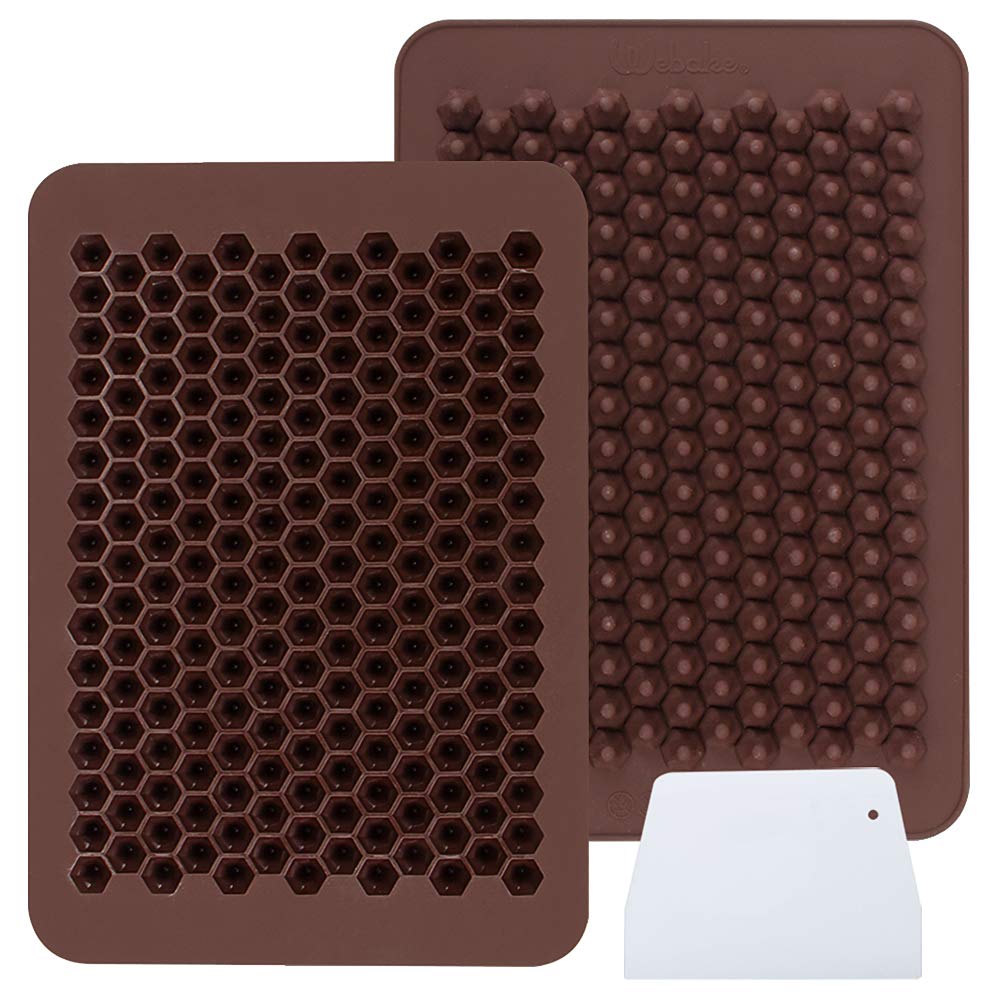 Webake Chocolate Chip Mold 202 Cavity Silicone Mini Candy Molds Lfgb 2 Pack For Non Dairy & Sugar Organic Chocolate Chips & Mini