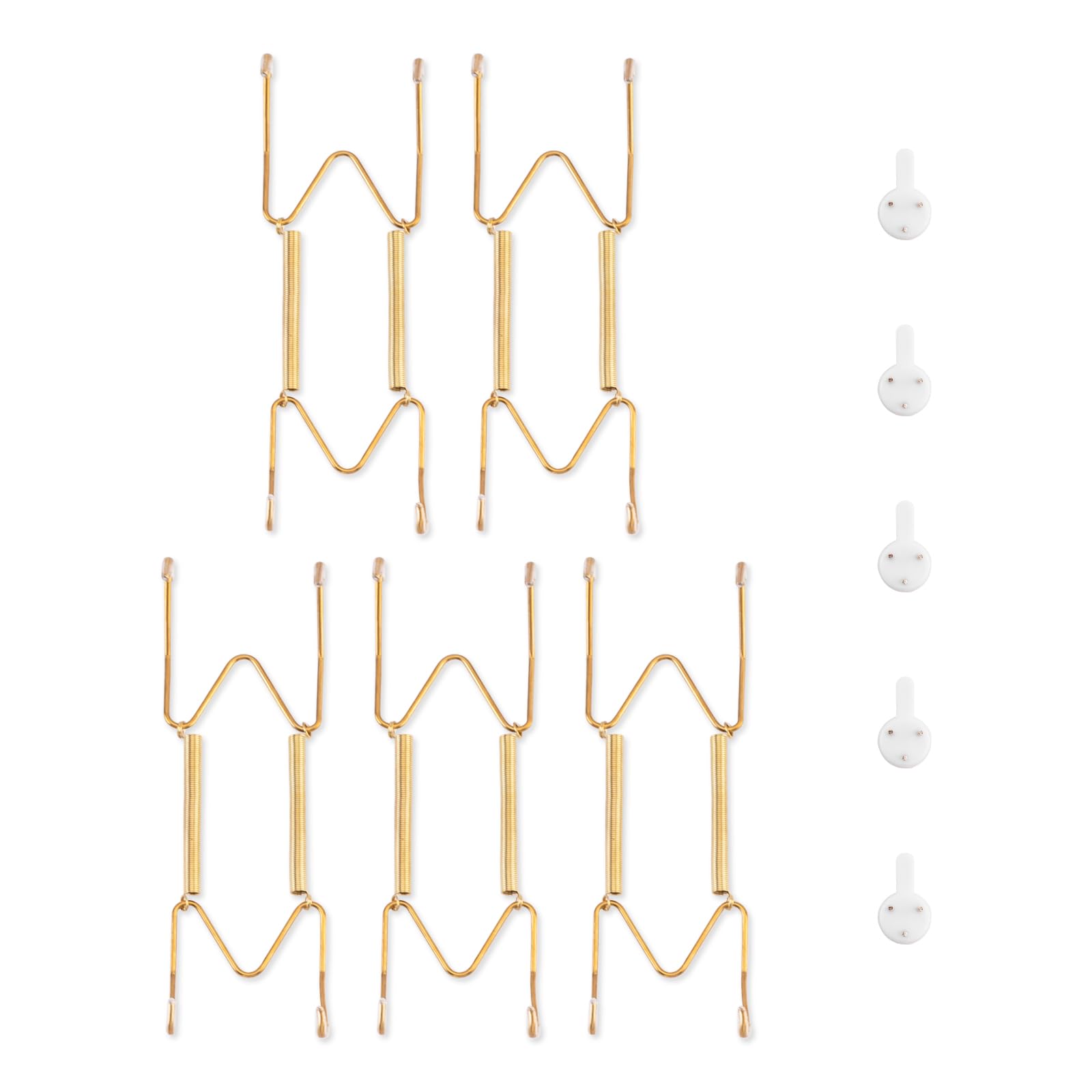 Bilillo 5 Pack Plate Hangers for The Wall, Suitable for 6-8 inch Art Plate, Stainless Steel Invisible Heavy Duty Wire Plate Hold