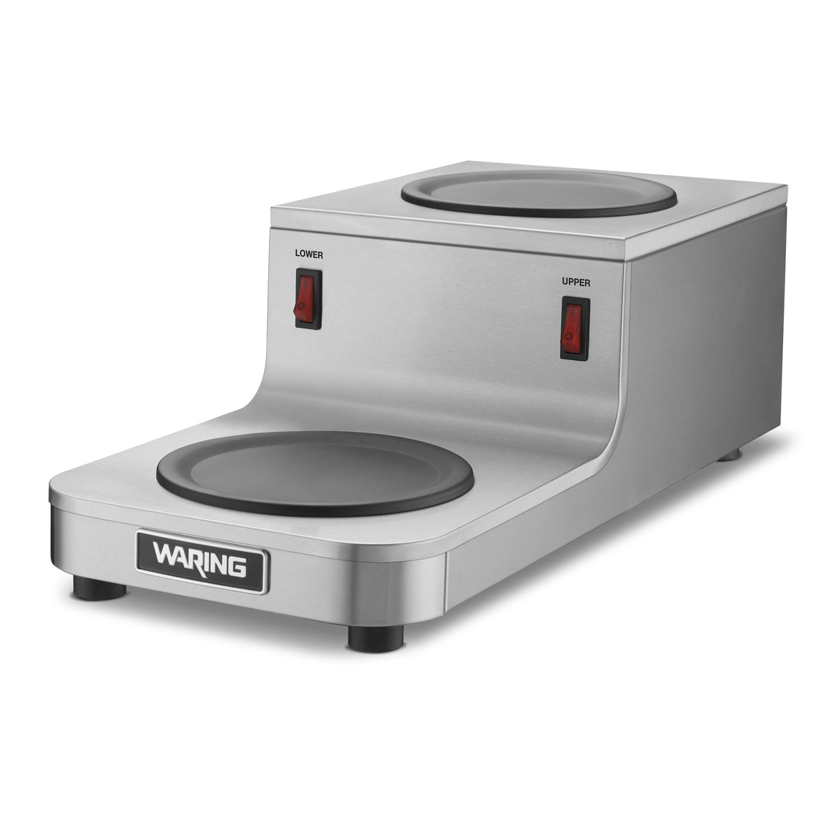 Waring Commercial Wcw20R Caf   Deco Double Coffee Carafe Warmer, Step Up Style, 120V, 5-15 Phase Plug