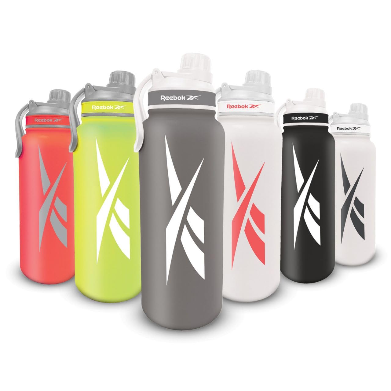 Reebok Stainless Steel Water Bottle With Athletic Design - Insulated Water Bottle 40 Oz With Chug Lid - Double Wall Vaccum Insul