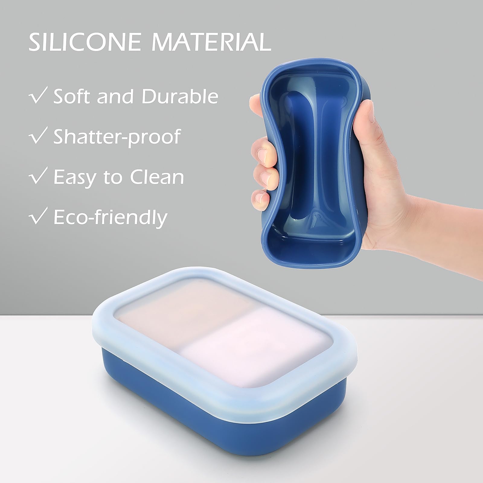 Aidimming Enhanced Leakproof Travel Soap Case,Shatter-Proof & Slip-Resistant Silicone Shampoo Bar Holder, Large Bar Soap Contain