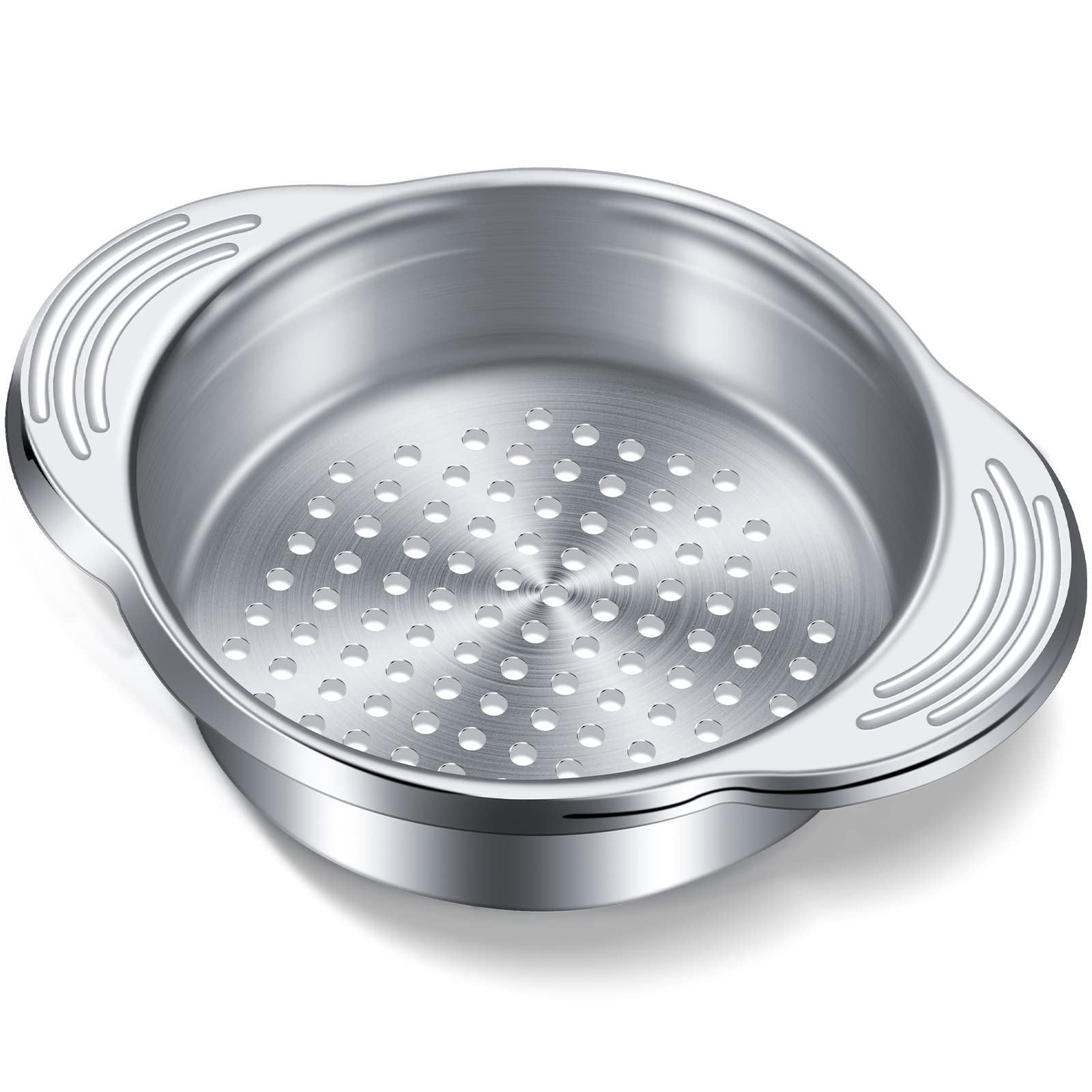Patelai 1 Piece Tuna Can Strainer Stainless Steel Food Strainer Sieve Metal Press Lid Canning Colander Oil Drainer Tuna Filter F