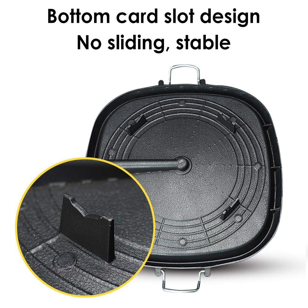 Airoka Korean Bbq Non-Stick Square Grill Pan With Natural Material 6 Layer Coating Easy Grease Draining 11.8 Inch Gas Range Gril