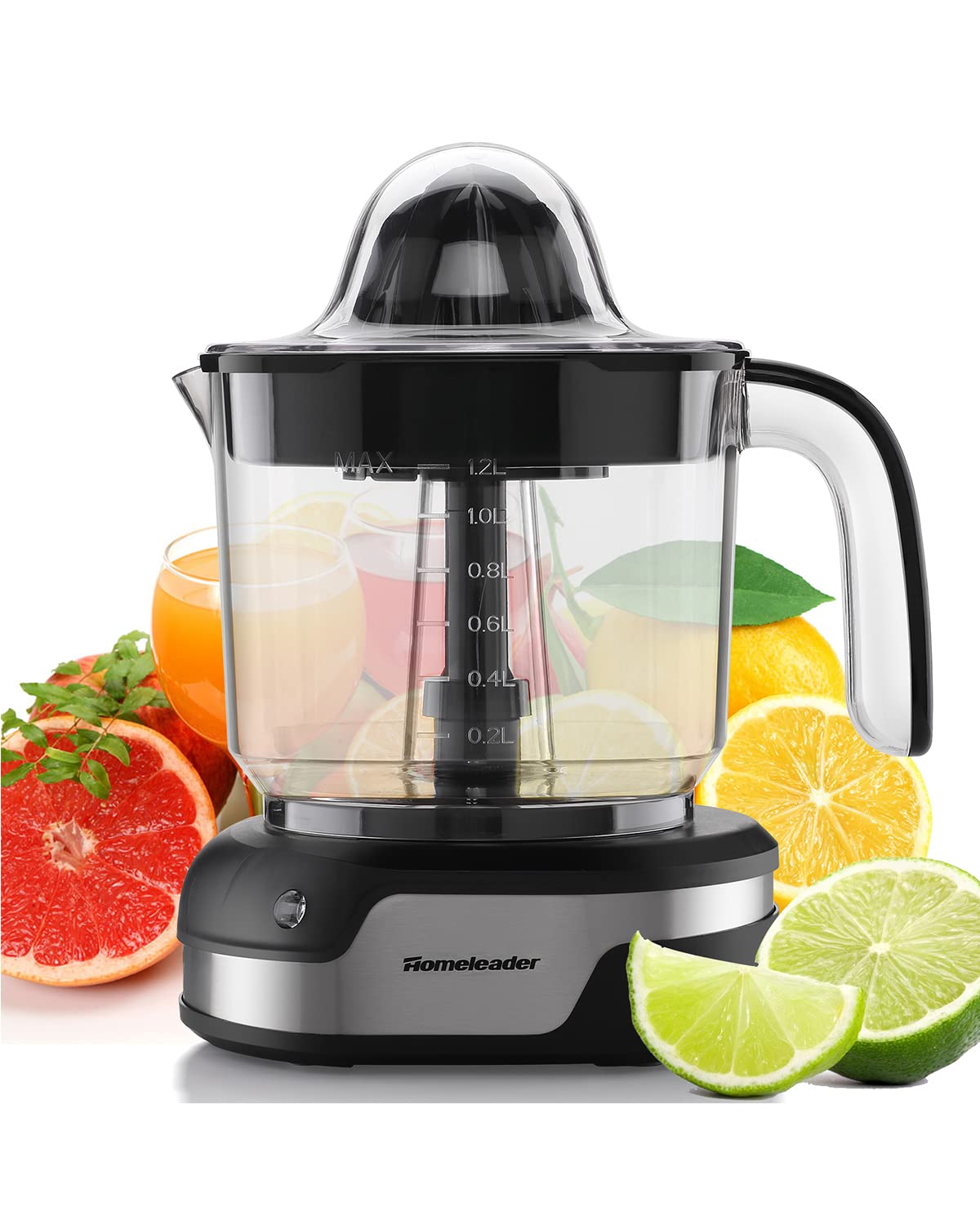 Homeleader Electric Citrus Juicer, Lemon Squeezer With Powerful Motor And Led Working Lamp, Orange Juicer For Grapefruits, Orang