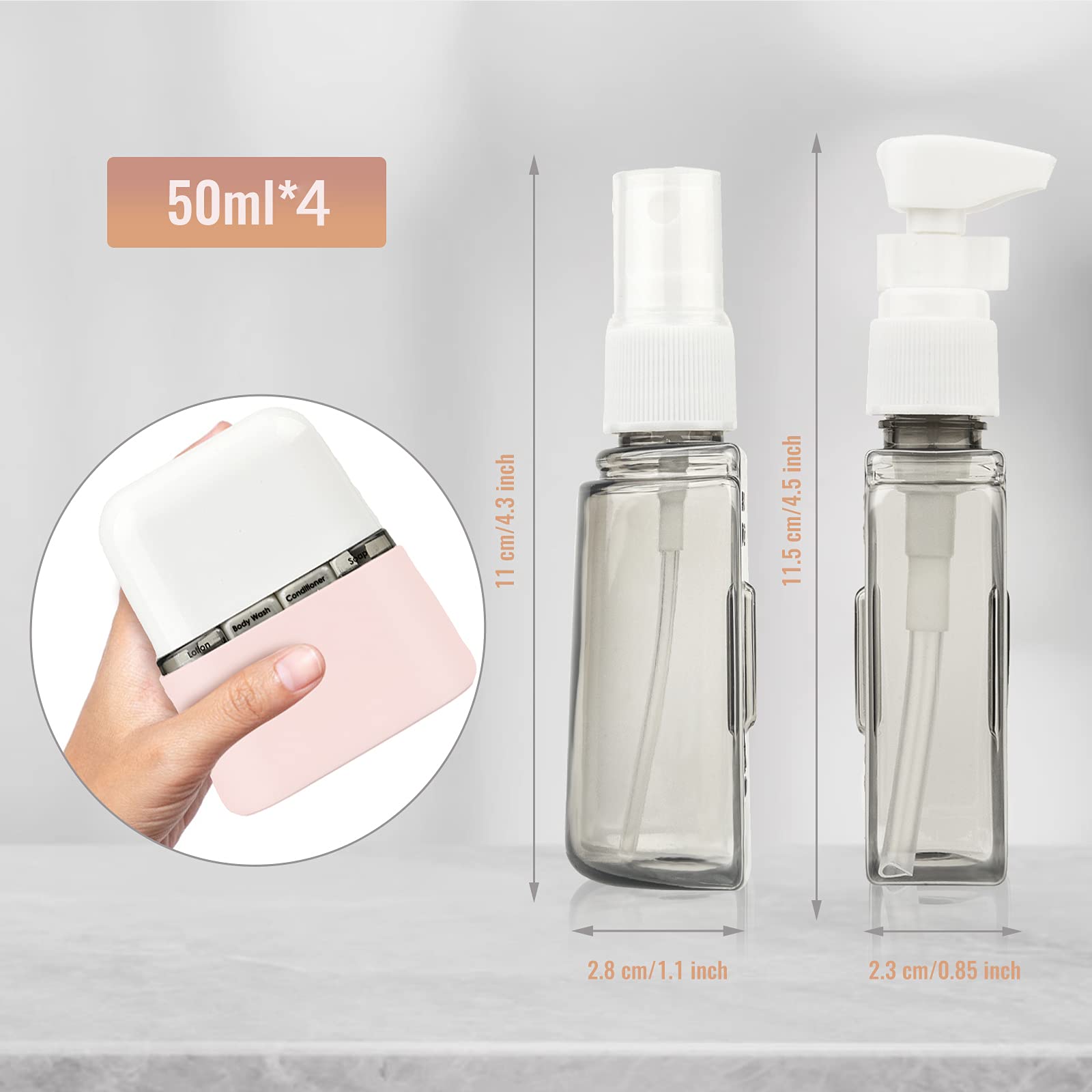 Bpluma Travel Bottles  Leak Proof Containers For Toiletries TSA Approved Airplane Accessories Kits For Liquid With Labels