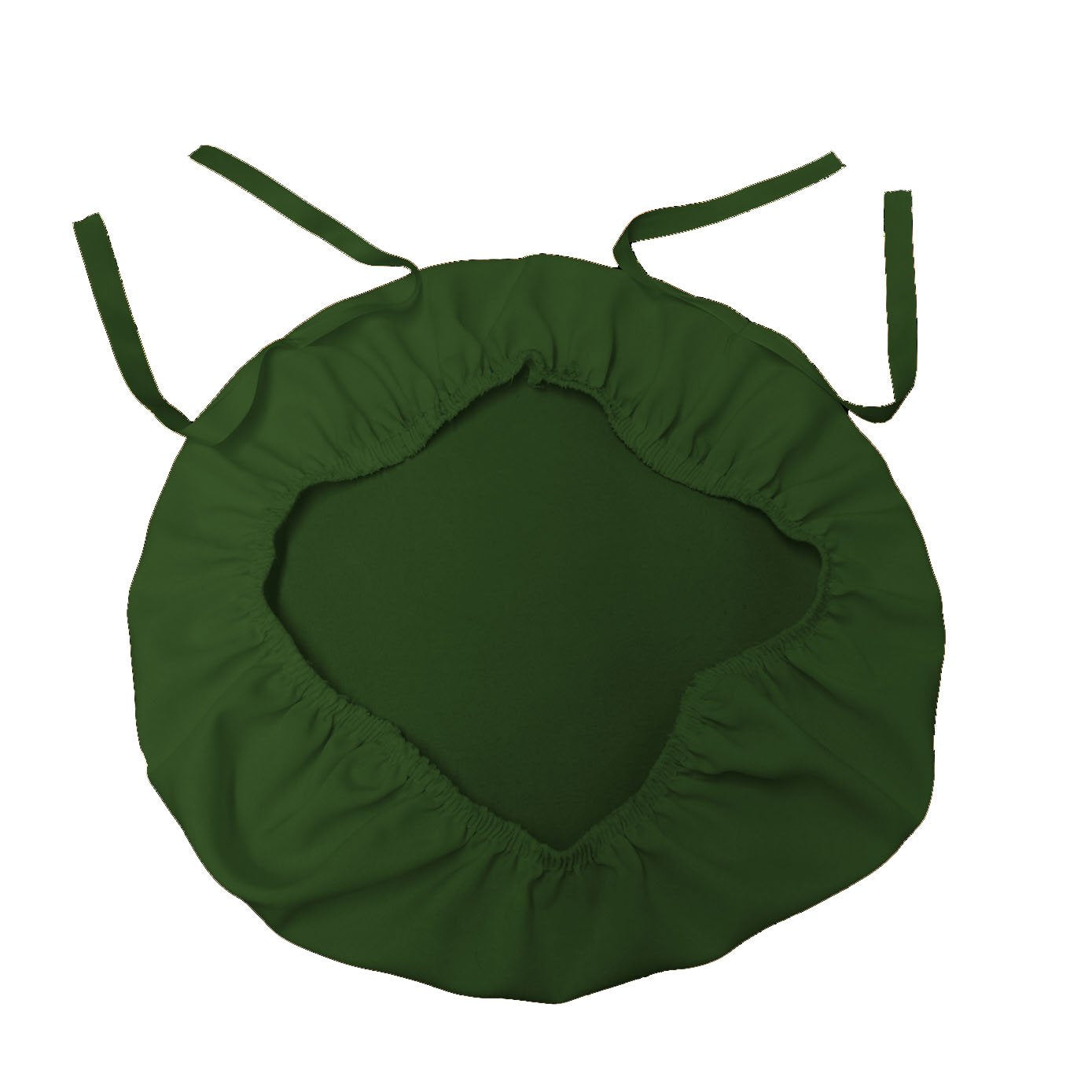 La Linen Pack-4 Polyester Poplin Chiavari Chair Cushion Cover , Green Hunter-like New