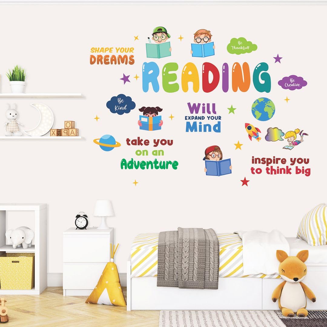 CVANU Shape Your Dreams Reading Positive Quote Printed on Vinyl Self-Adhesive Wall Sticker for Wall Decoration (25inchX34.5inch)