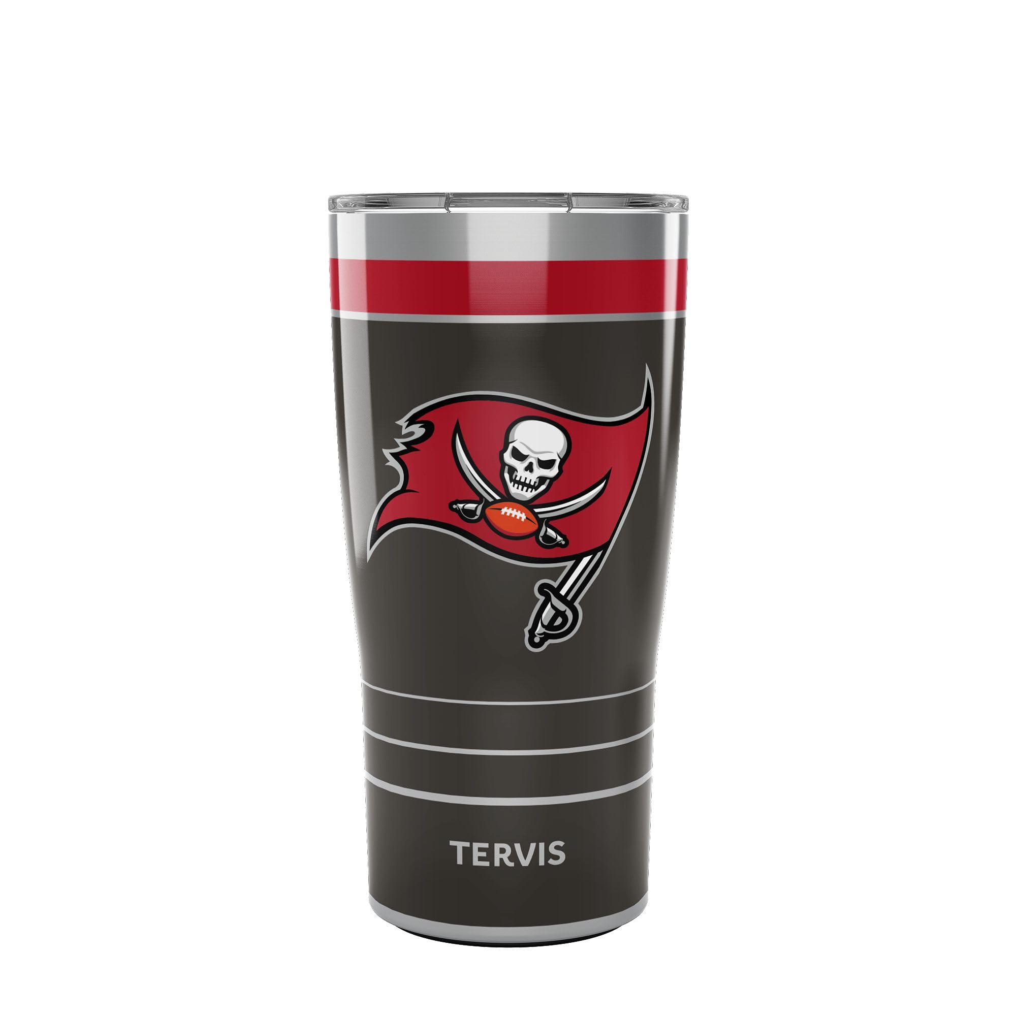 Tervis Traveler NFL Tampa Bay Buccaneers  MVP Triple Insulated Tumbler Travel Cup Keeps Drinks Cold & Hot, 20oz, Stainless Stee