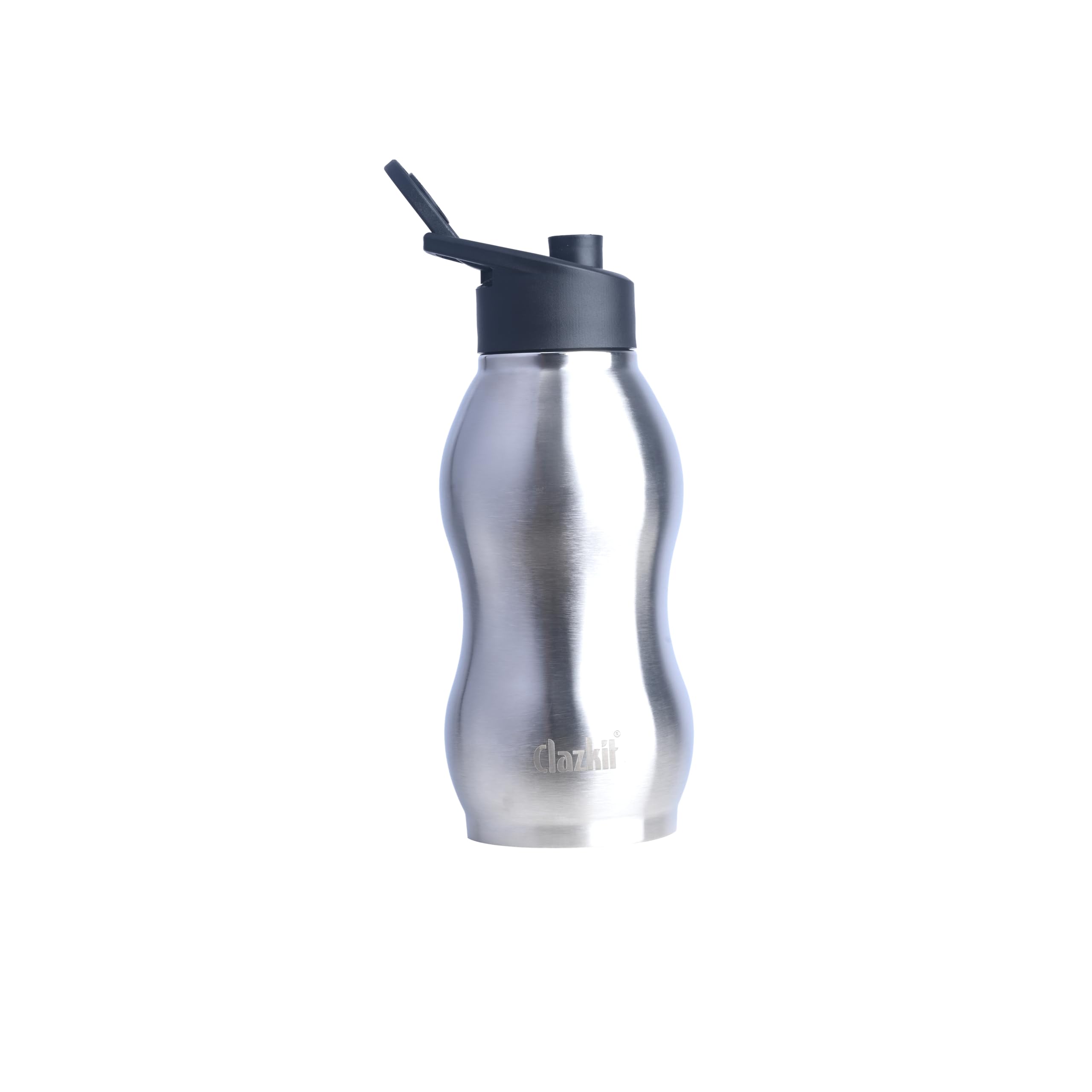 Clazkit Platina 750Ml Sporty Stainless Steel Water Bottle |Isi Certified |Leakproof, Rust-Free, Bpa-Free, Durable For College, F