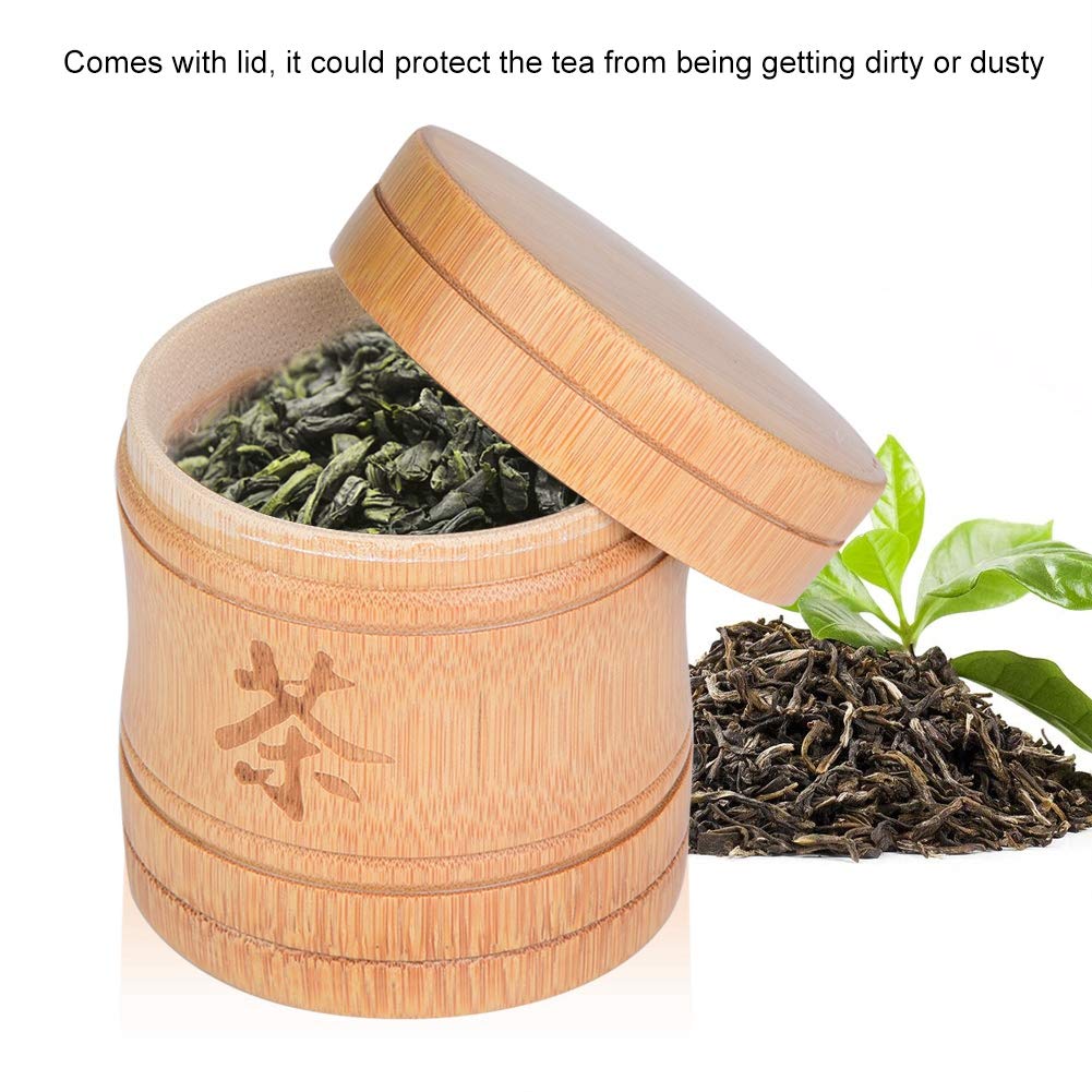 Fdit Tea Jar Portable Lightweight Organic Container Canister Tea Storage Box With Lid