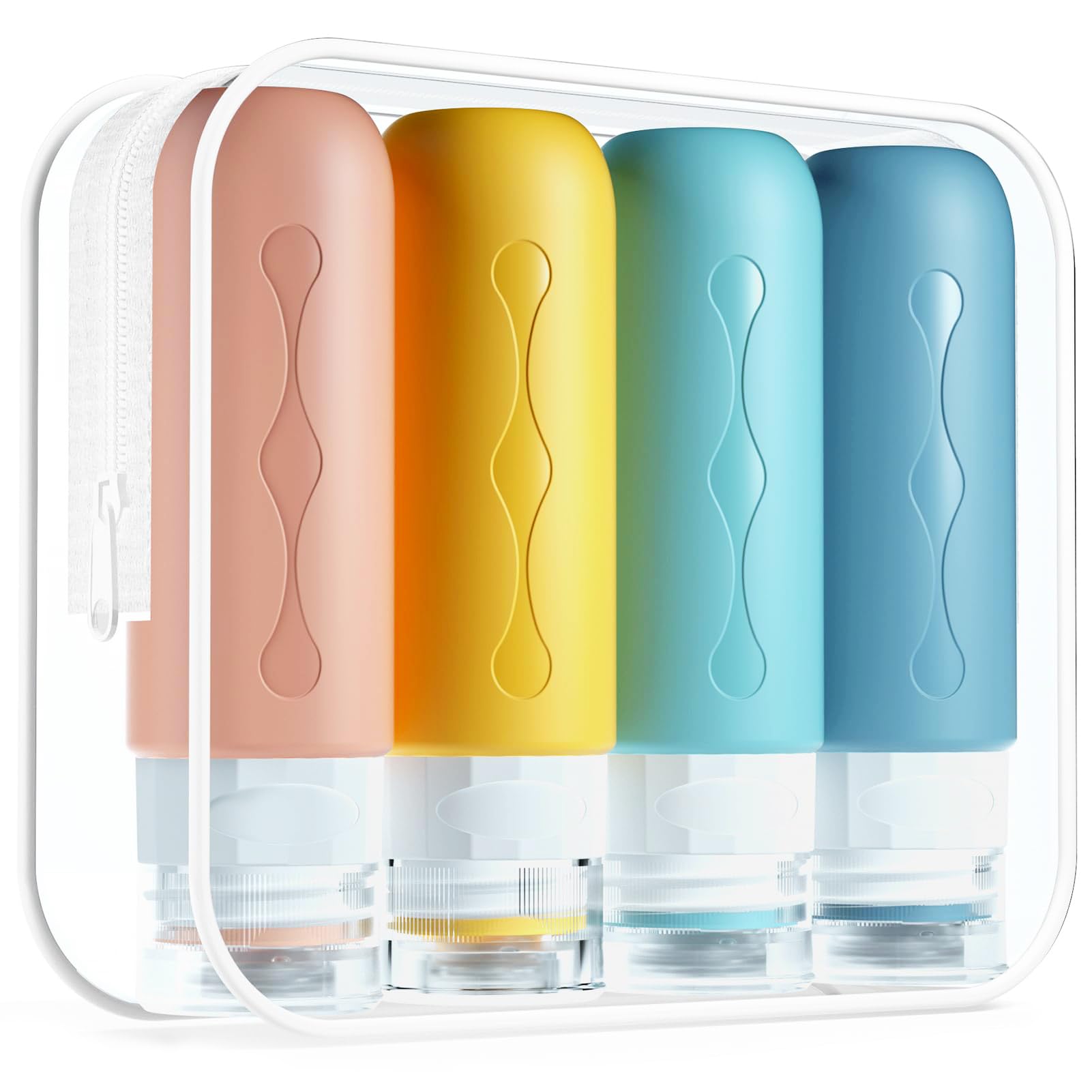 Gemice Travel Bottles for Toiletries, Tsa Approved, Travel Size Containers, BPA Free Leak Proof Tubs Refillable Liquid Accessori