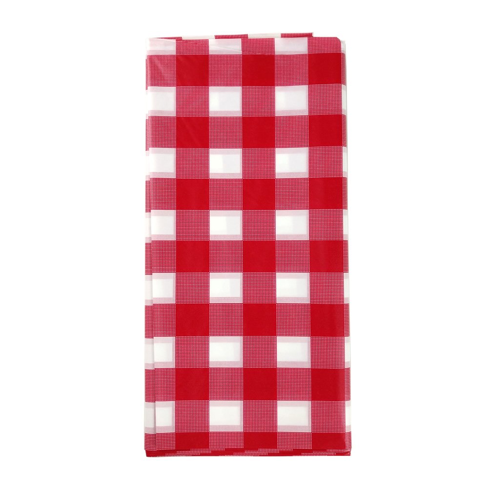 Pack Of 4, Picnic Tablecloth, Red And White Checkered Tablecloth, Plastic Tablecloth, Disposable Party Tablecloth, Plaid Tablecl