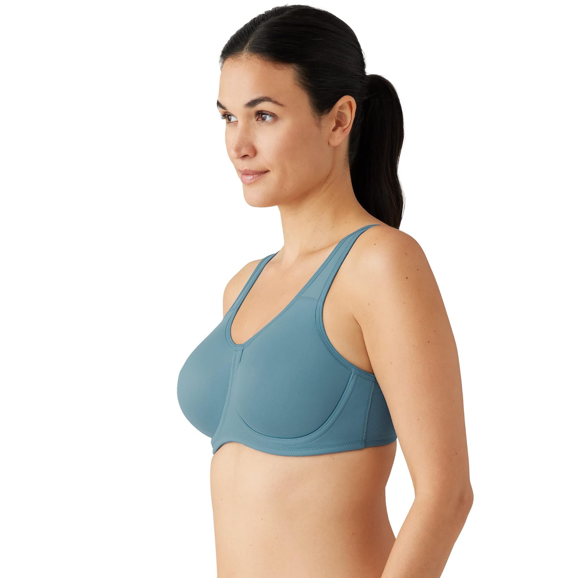 Wacoal Womens Plus Size Full Figure Underwire Sport Bra, Provincial Blue, 34c