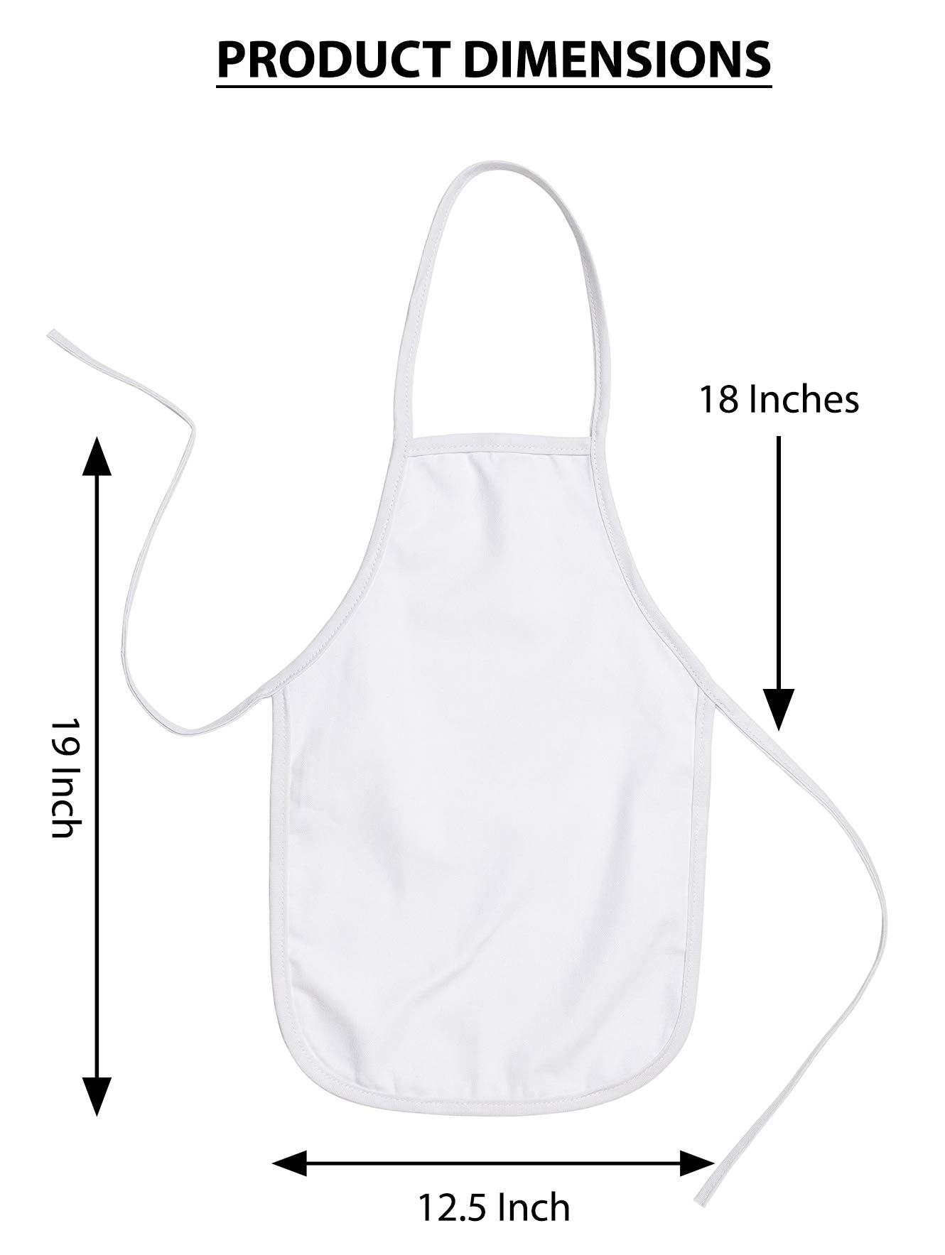 Bumble Crafts Kids Apron - Pack Of 12 | Natural Cotton | Canvas Apron For Kids | Toddler Apron For Ages 5 And Under | Kids Apron
