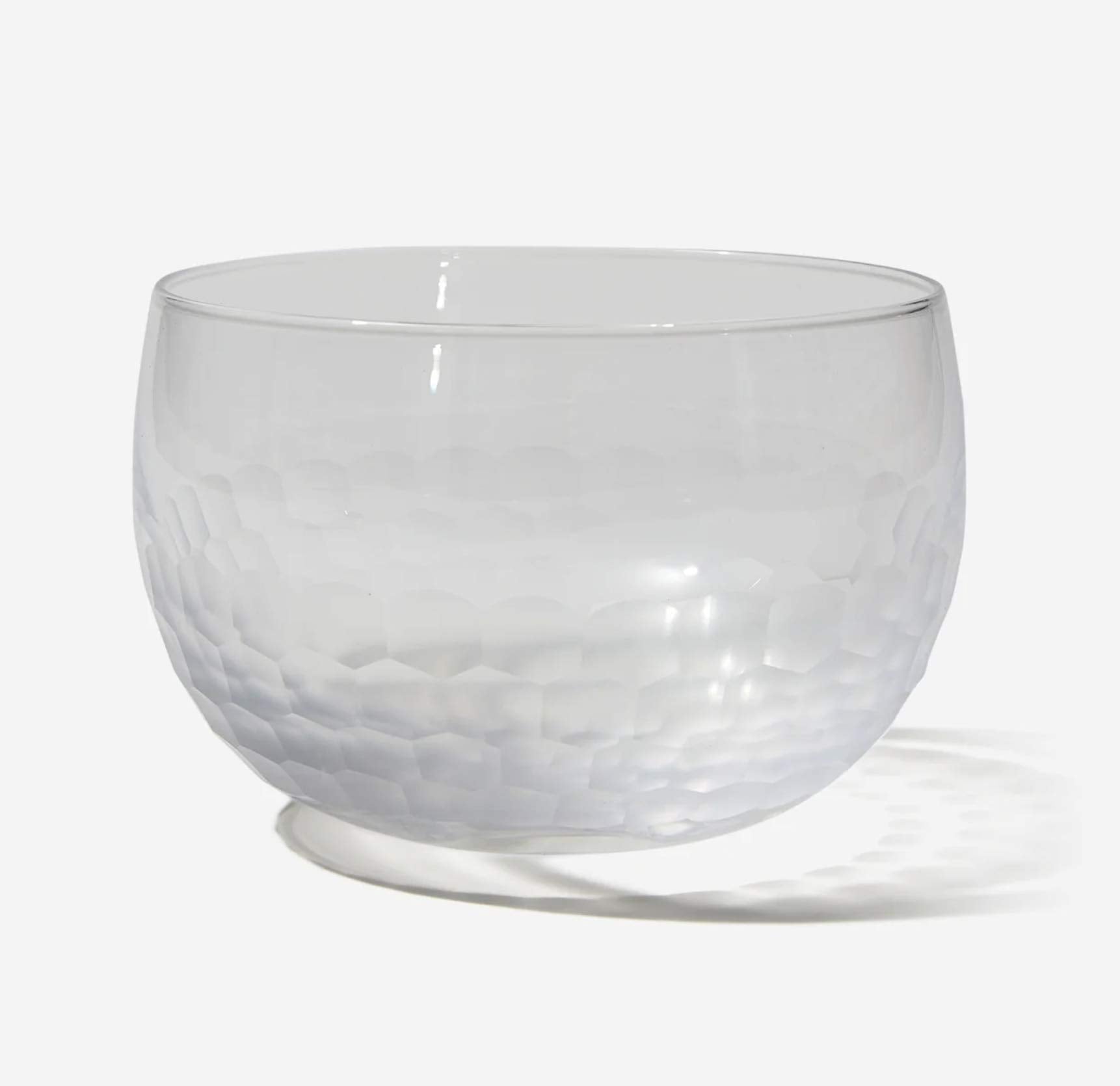 Amehla 18-Ounce Nut Bowl, Snack Jar And Candy Dish With Hammered Finish, Handblown Glass End Table Piece