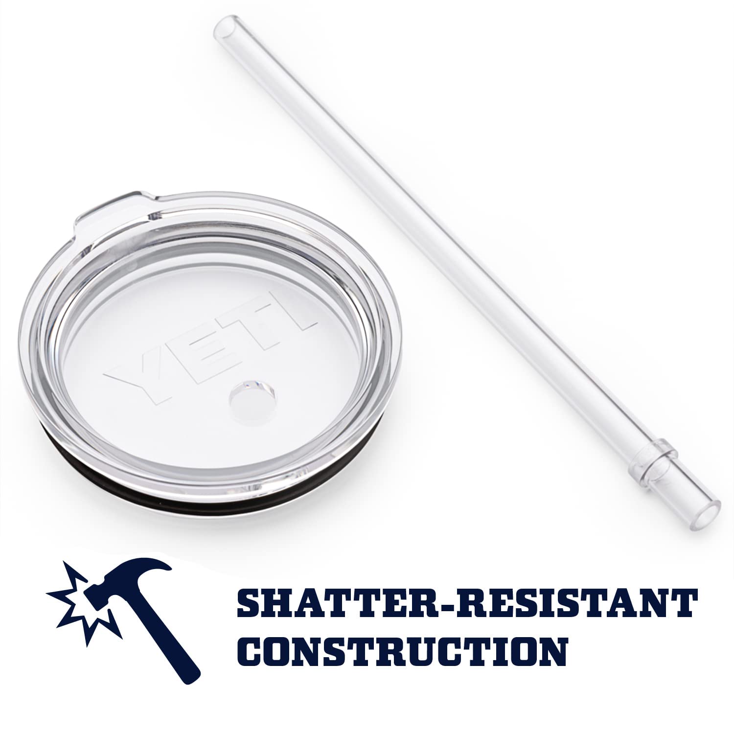 YETI Rambler 26 oz Straw Cup, Vacuum Insulated, Stainless Steel with Straw Lid, Offshore Blue