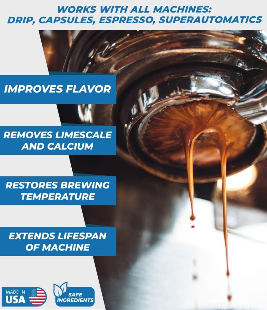 Nespresso Descaling Solution (3 Uses) Universal Descaler Coffee Descaler For Keurig Nespresso Breville Delonghi Vertuo And More