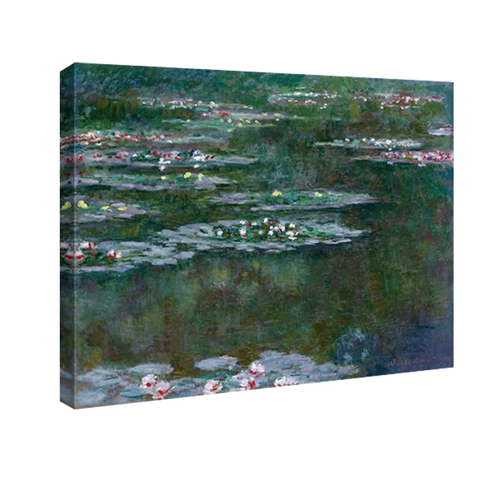 Wieco Art Water Lilies Canvas Prints Wall Art Pictures Of Claude Monet Famous Flowers Oil Paintings For Bedroom Bathroom Home Of