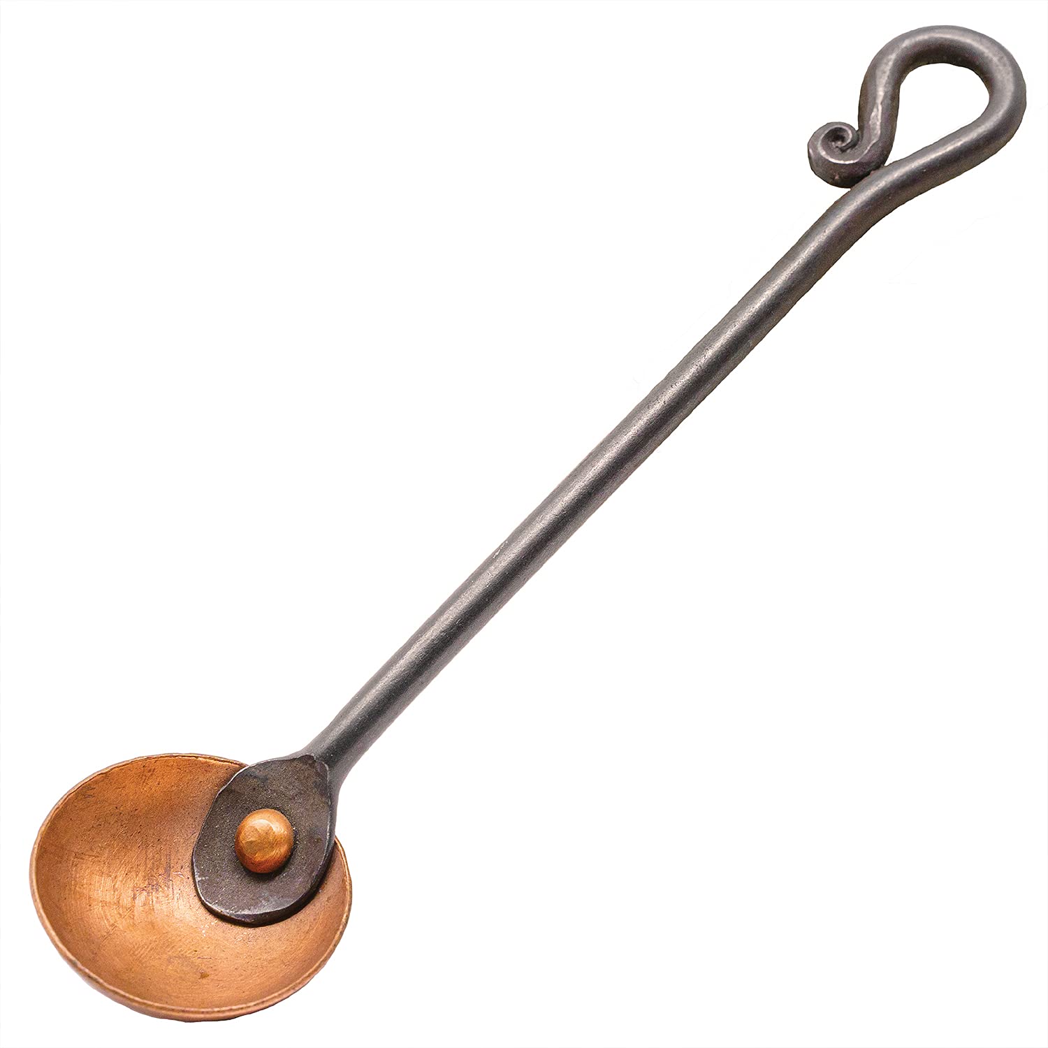 Copper And Steel Coffee Scoop | Food Grade & Measures 2 Tsp | Antique & Rustic Cast Iron Metal Spoon | Use For Espresso Beans, T