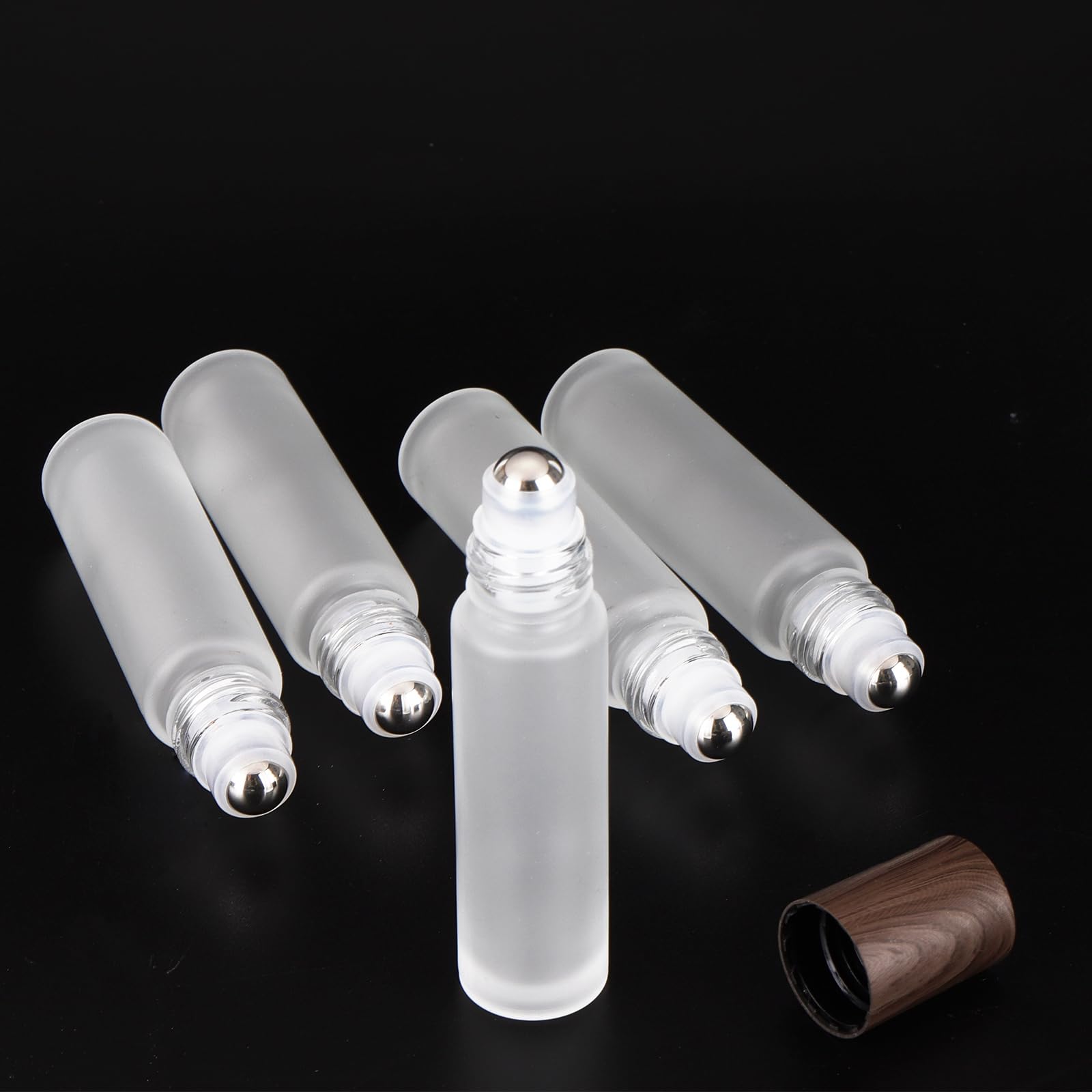 Tbestmax 12 Pcs 10 ml Glass Roll on Bottle with Lid for Essential Oils  Refillable Clear Perfume Sample Bottles with Stainless Steel Roller Ball