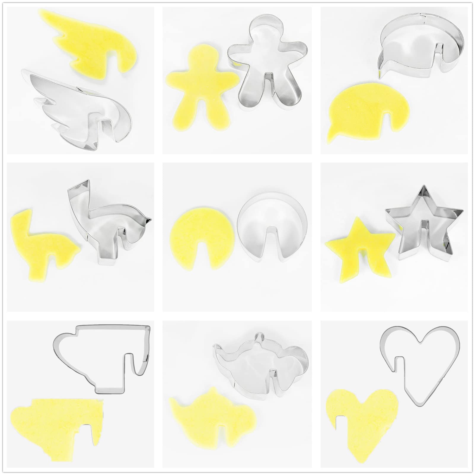 Cup Edge Hanging Cookie Cutters Set Of 9 Pcs, Stainless Steel Mini Cup Hanging Series Fondant Cutter Coffee Mugs D  Cor Molds Ba