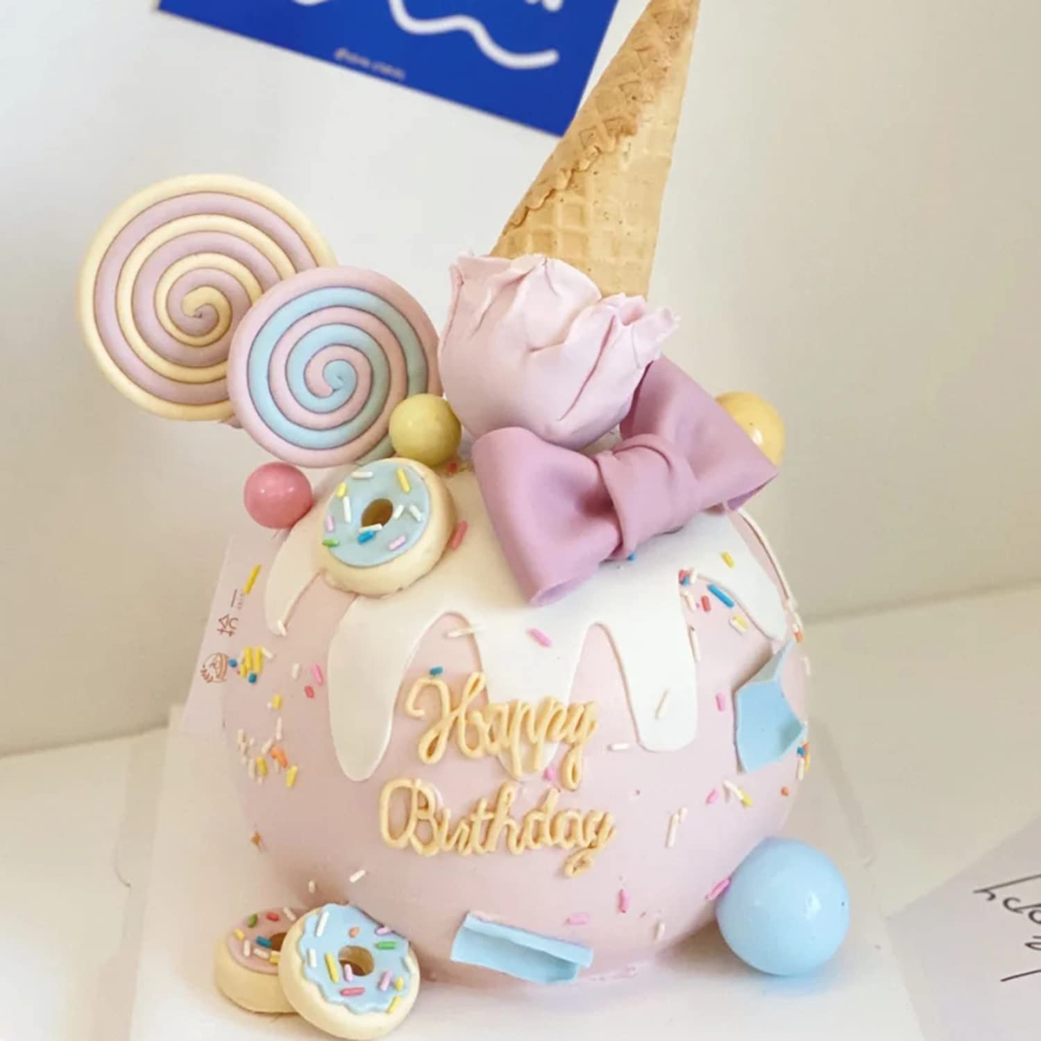 Miyahouse Ice Cream Silicone Molds Candyland Fondant Molds Lollipop Chocolate Mold For Cake Decorating Cupcake Topper Popsicle P