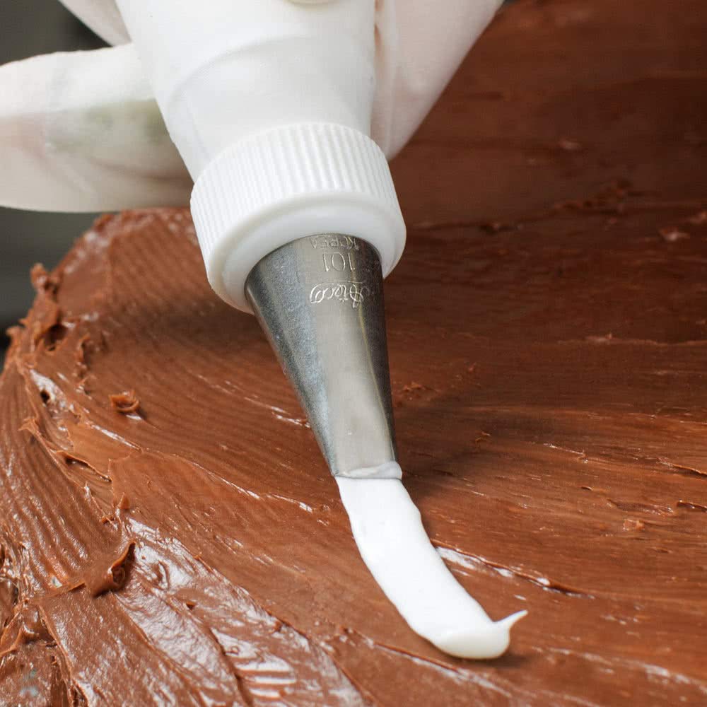 Ateco Stainless Steel Decorating Tip 101 - Silver, Model AA101-1