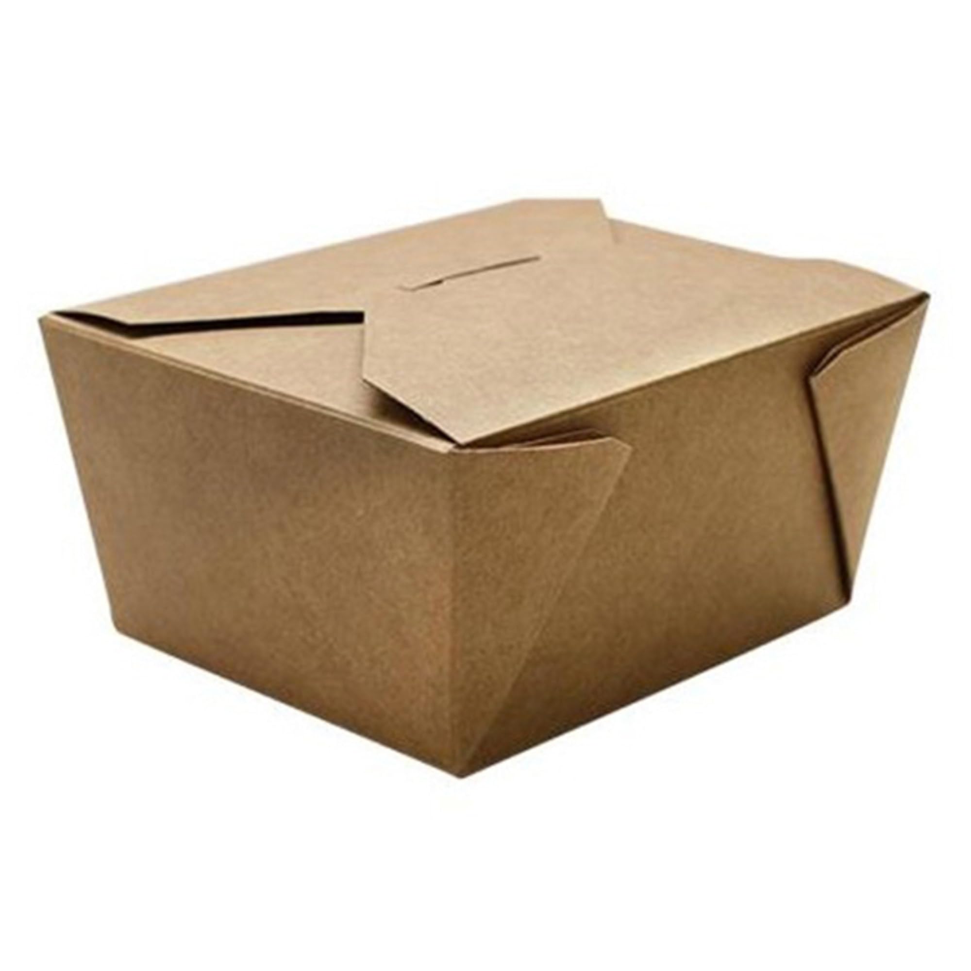 Karat FP-FTG30K 30 fl.oz. 4.3 x 3.5 x 2.4 Fold-to-Go Box #1, Kraft (Pack of 450)
