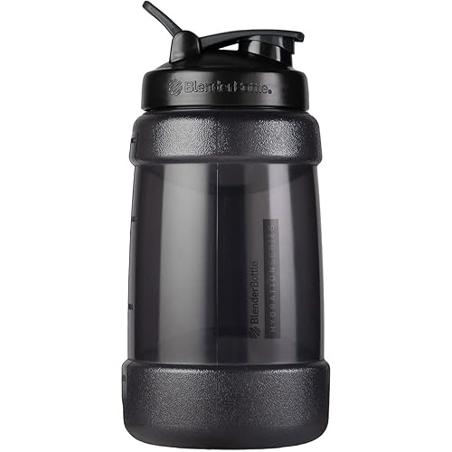 Blenderbottle Half Gallon Water Bottle, Koda Large Water Jug, 74-Oz, Black