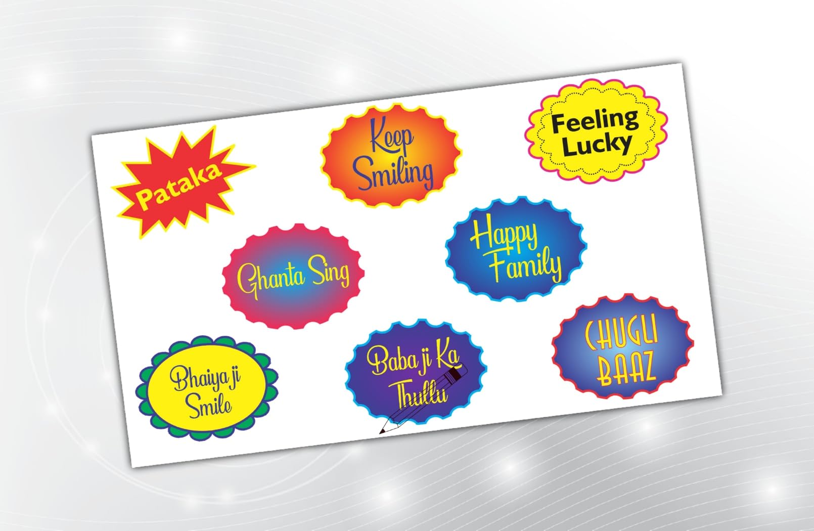 PartyStuff Party Theme Props  Party Speech Bubbles 6 (8 Cards)