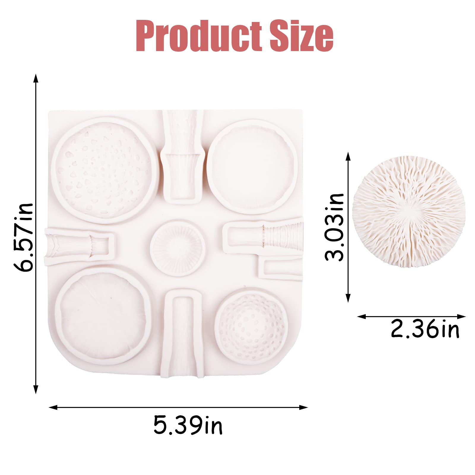Mushroom Fondant Silicone Molds 2 Pcs, Toadstools Chocolate Cake Decoration Candy Mold For Sugar Cupcake Topper Mushroom Party P