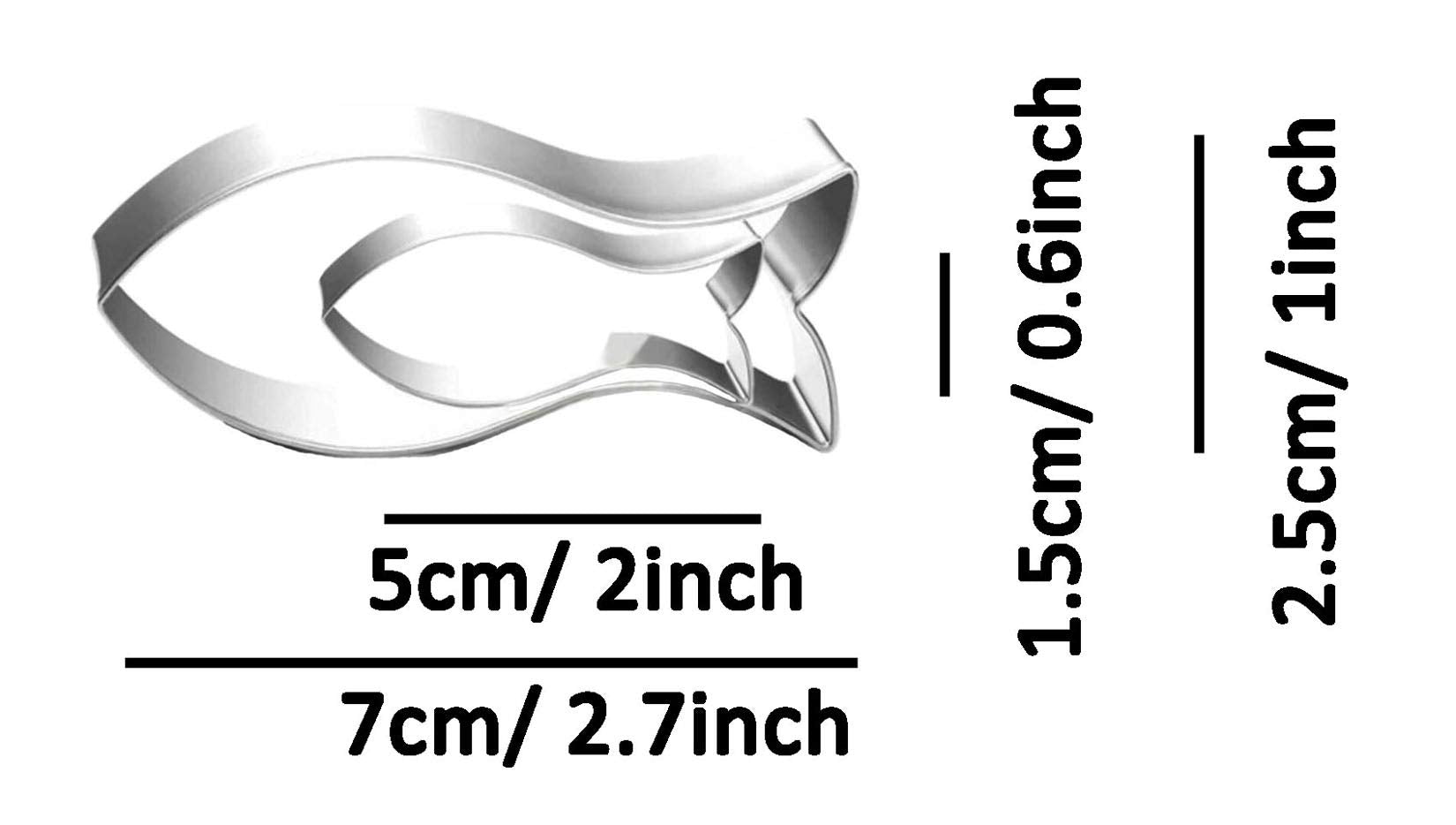 Wjsyshop Carp Fish Cookie Cutter