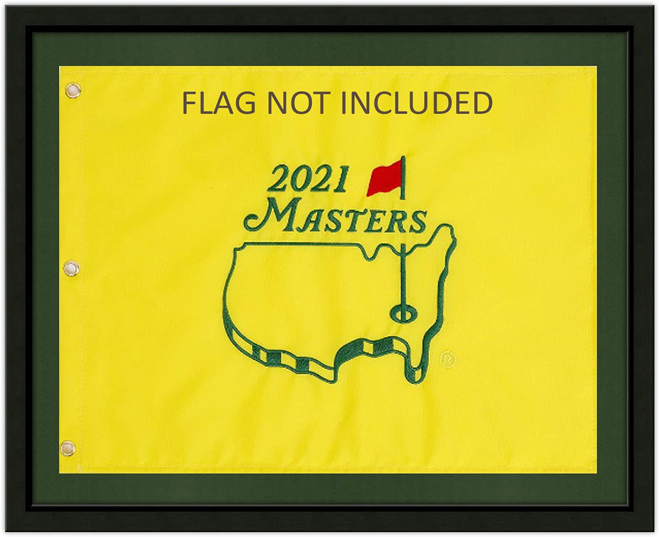 Golf Flag Frames 16x20 Black, Moulding blk-001, Reversible Green-Black Mat (Holds 13x17 Masters Golf Flags; Flag Not Incl)