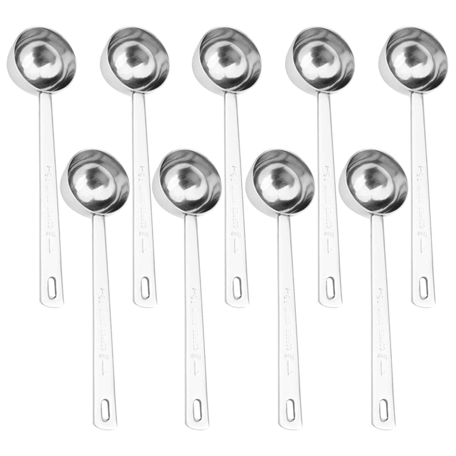Hedume 9 Pack Coffee Scoop, 304 Stainless Steel Coffee Measuring Scoop 1 Tablespoon, Long Handle Spoon For Coffee, Milk Powder,