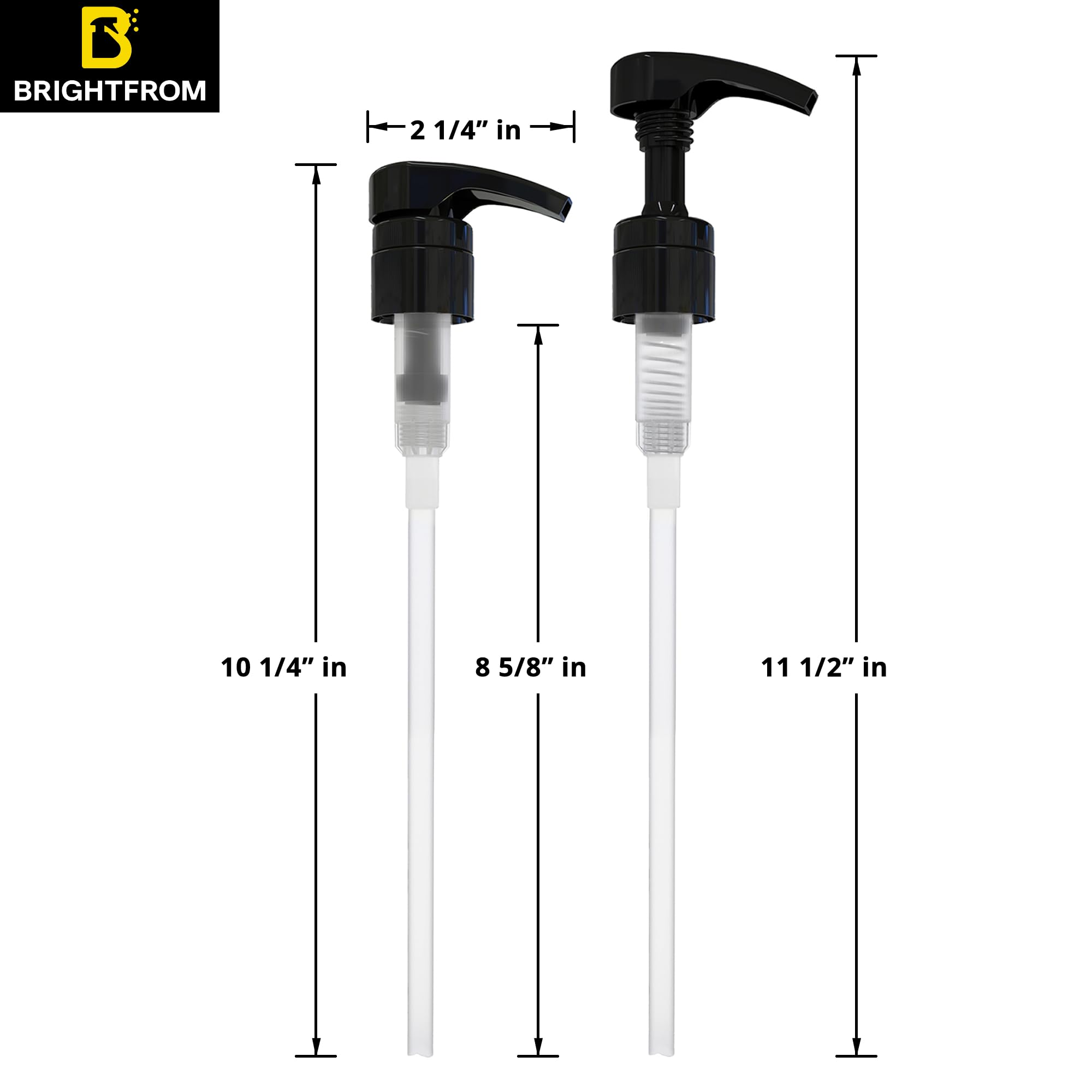 Universal Dispensing Pump  Perfect for Shampoo & Conditioner 1 L (33.8 OZ) - Fits for Most Popular Brands Bottles or Any Refillable Bottles from 12oz to 33.8oz with 28/410 Neck Size  Black (Pack of 2)