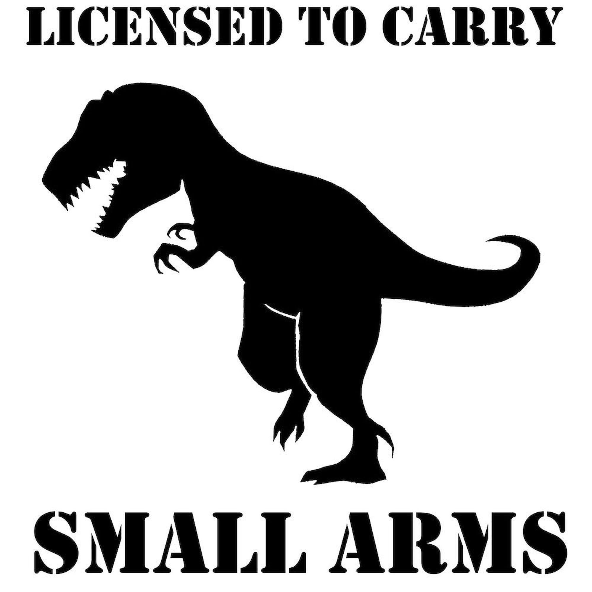 CafePress Licensed To Carry Small Arms T Rex Dinosaur Mugs 15 oz (444 ml) Ceramic Coffee Mug
