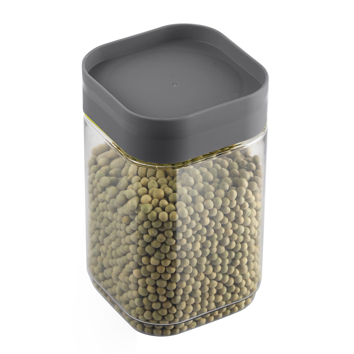 Cello Modustack Square Containers (1600 Ml), Assorted| Stackable | For Grains, Pulses, Spice, Cereals, Cookies, Dry Fruits | Fri