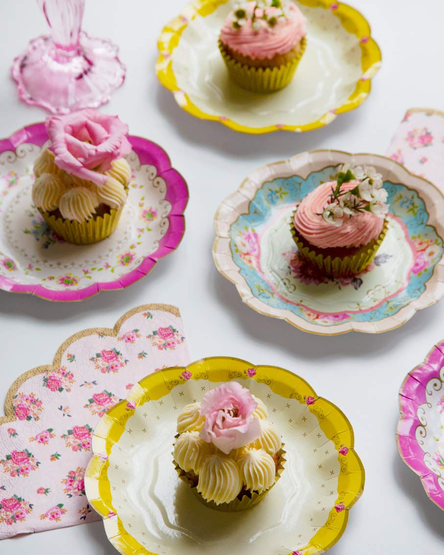 Talking Tables Truly Scrumptious Disposable Plates, 12 Count, 6.5 Inches For Tea Party Or Birthday