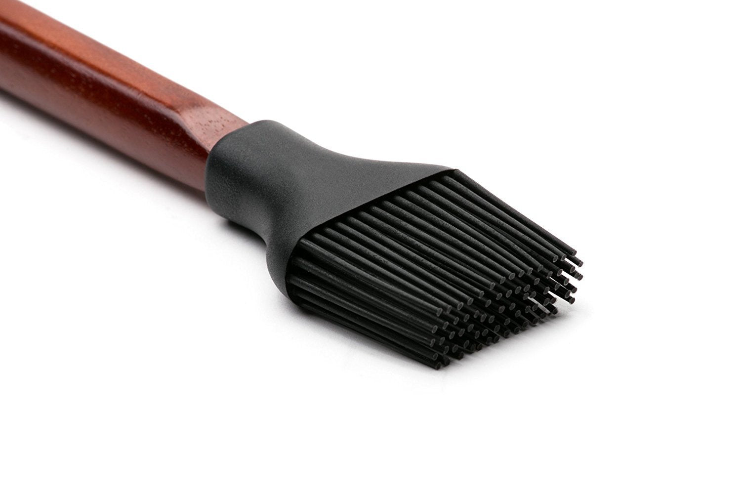 Outset Qb48 Rosewood Collection Basting Brush With Removable Silicone Bristles