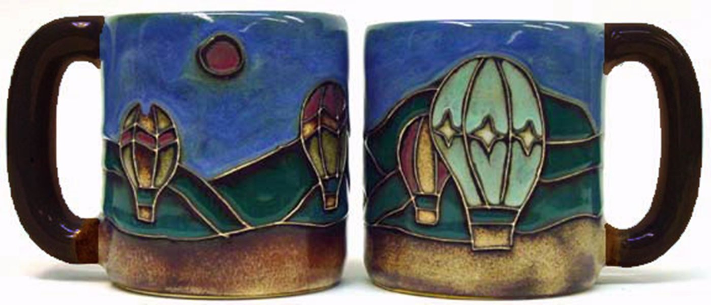 Mara Stoneware Mug - Hot Air Balloon- 16 oz