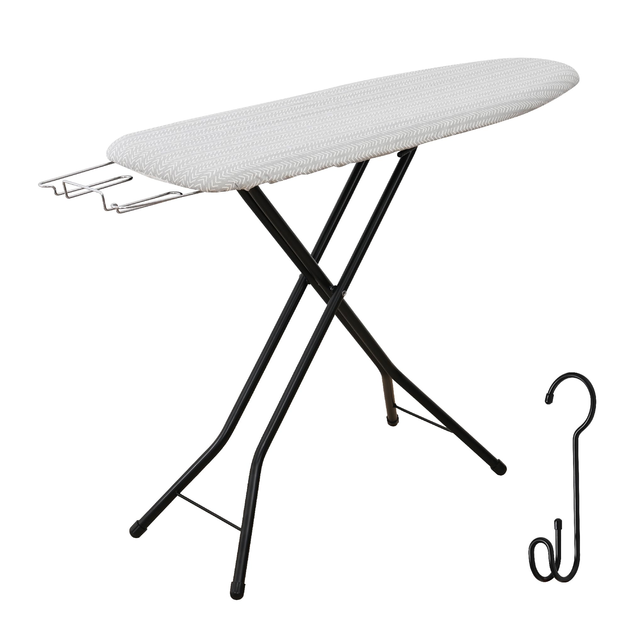 Ironing Board With Iron Rest, Iron Board With 3 Layers Extra Thick Cover, Compact And Space Saver Foldable Ironing Board, Adjust