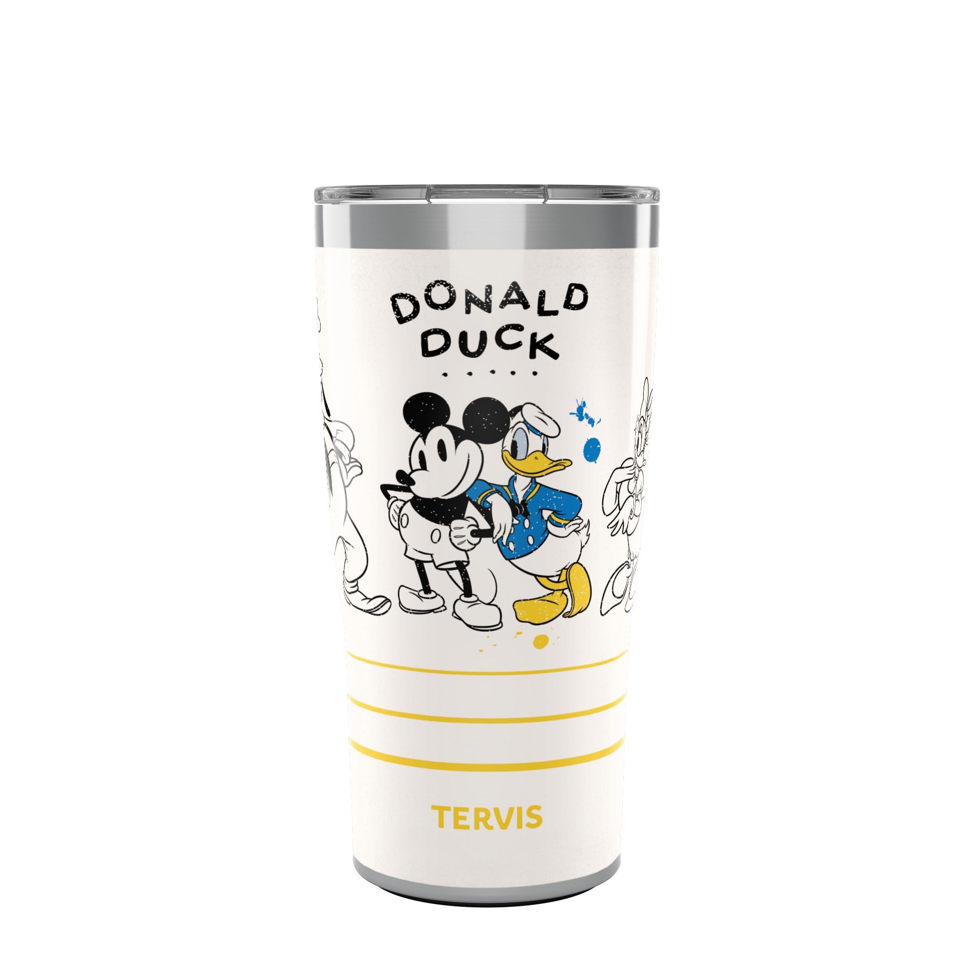 Tervis Traveler Disney  Donald Duck and Friends Triple Insulated Tumbler Travel Cup Keeps Drinks Cold & Hot, 20oz, Stainless St