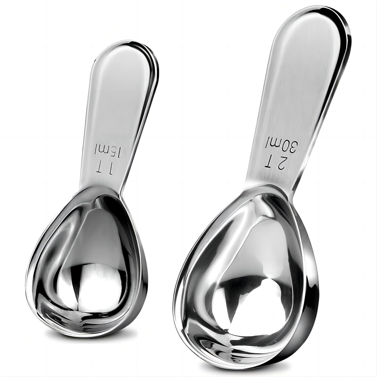 Greatlink Stainless Steel 430 Coffee Scoop, Coffee Measuring Spoon Short Handle For Measuring Coffee, Milk, Tea,Sugar,Lemon Juic