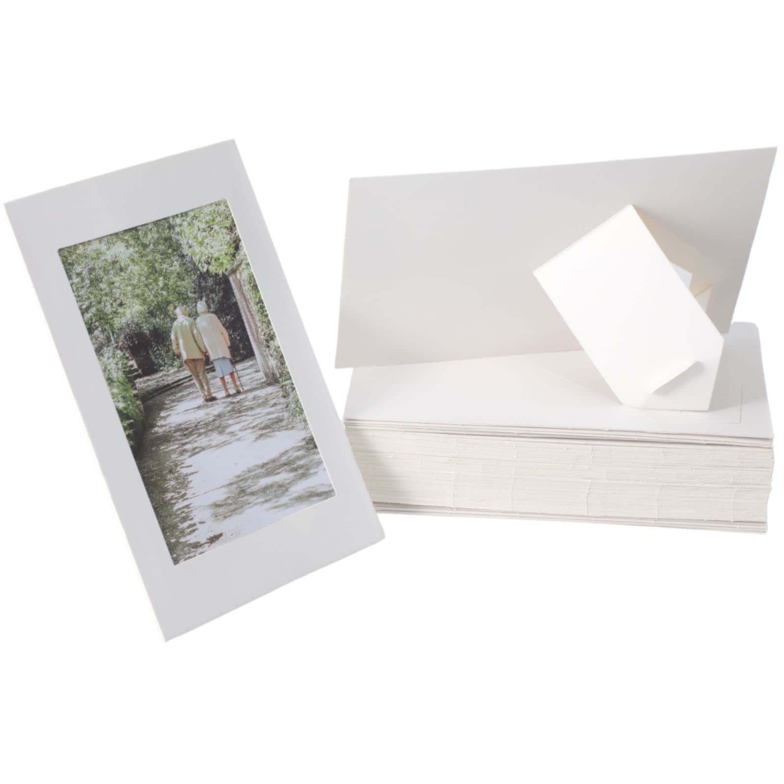 Litpoetic 50 Pack Standing Paper Picture Frames,4x6Cardboard Photo Frame with Easel,Paper Photo Frame Cards,Gallery Frames Bulk 