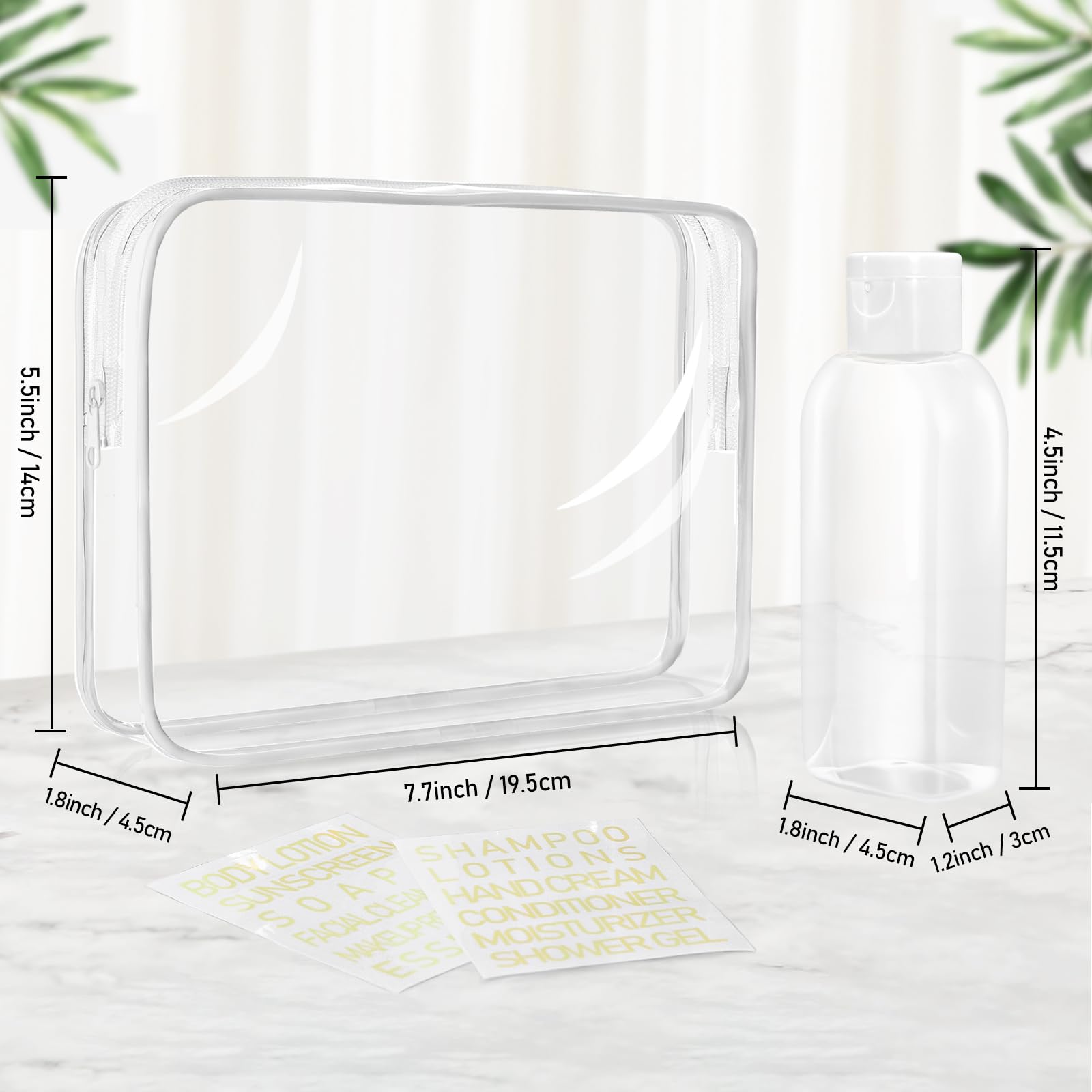 Cheodin Travel Shampoo Bottles 5 Pcs 3.4Oz Tsa Approved Travel Bottles For Toiletries Travel Size Bottles Leak Proof Empty Lotio