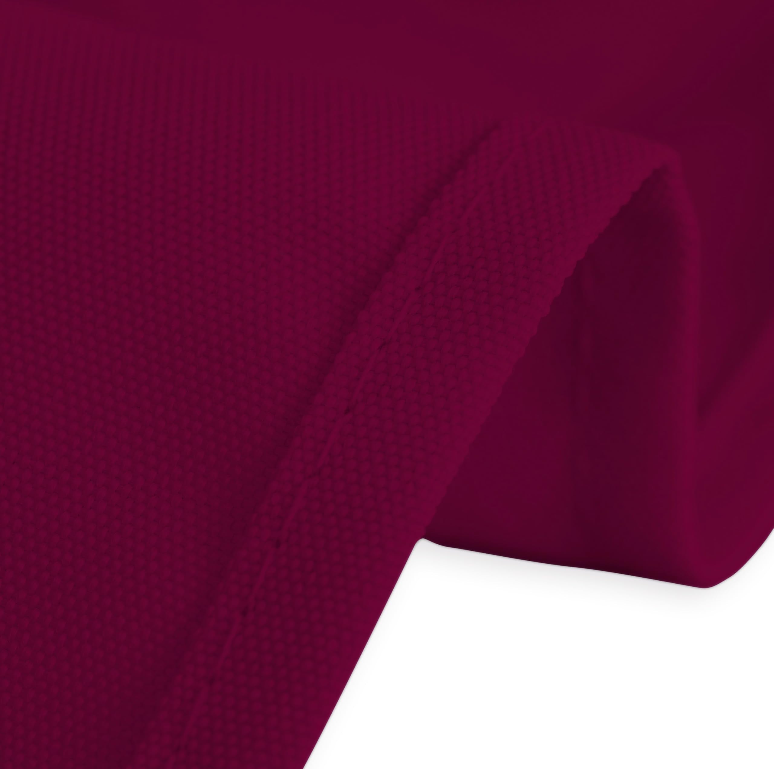 Ltc Linens 5 Pack Rectangular Tablecloths Burgundy 60 X 102 Inch For 6 Ft Rectangle Banquet Tables With Half-Drop - Stain And Wr